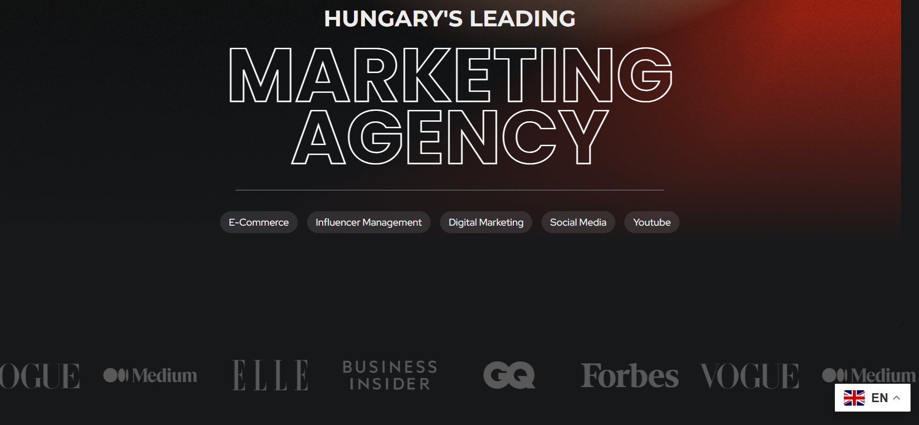 Millions Agency weboldal előnézete