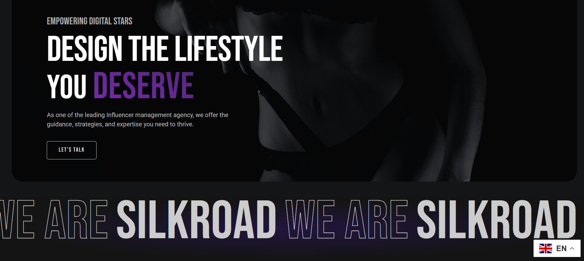 Silkroad Models weboldal előnézete